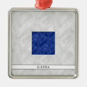 水彩信号航海の海上国旗 メタルオーナメント (正面)