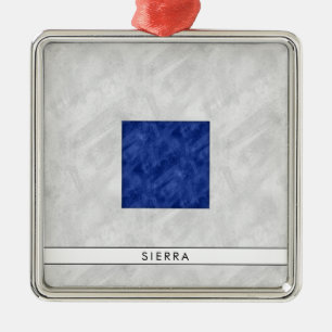 水彩信号航海の海上国旗 メタルオーナメント