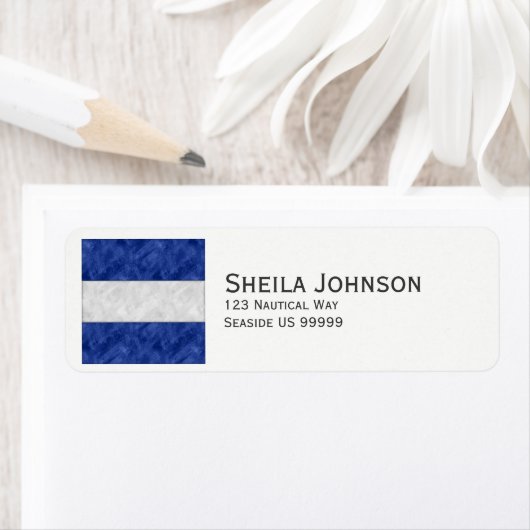 水彩信号航海の海上国旗 ラベル (インサイチュ)