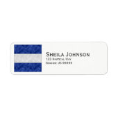 水彩信号航海の海上国旗 ラベル (正面)