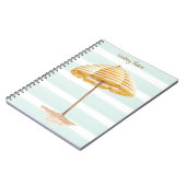 水彩傘パーソナライズされた手帳 ノートブック (左側)