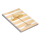 水彩傘パーソナライズされた手帳 ノートブック (右側)