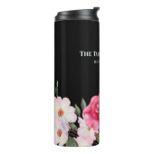 水彩優しいピンクホワイトローズイラストレーション タンブラー (回転左)