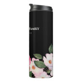 水彩優しいピンクホワイトローズイラストレーション タンブラー (回転右)