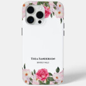 水彩優しいピンクホワイトローズイラストレーション Case-Mate iPhoneケース (裏面)