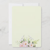 水彩優しい白カラ誕生日招待状 招待状 (裏面)