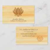 水彩優しい蓮の花シックエレガントな 名刺 (正面/裏面)