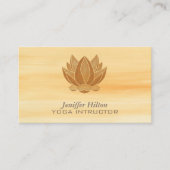 水彩優しい蓮の花シックエレガントな 名刺 (正面)