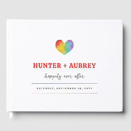 水彩充填プライドハートゲイレズ結婚ビアン ゲストブック