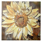 水彩光沢ひまわりコレクシエレガントョン タイル (正面)