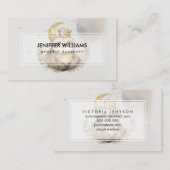 水彩光沢ムーンクラウン 名刺 (正面/裏面)