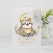 水彩光沢ムーンクラウン 招待状 (スタンド正面)