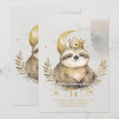 水彩光沢ムーンクラウン 招待状 (正面/裏面)