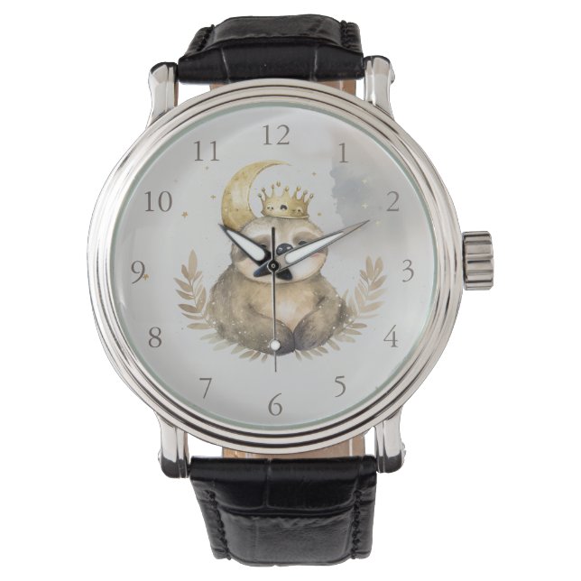 水彩光沢ムーンクラウン 腕時計 (正面)