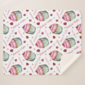 水彩入りカップケーキ シェルパブランケット (正面(横))