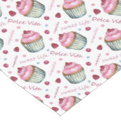 水彩入りカップケーキ ショートテーブルランナー (コーナー)