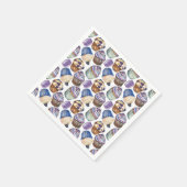 水彩入りカップケーキ スタンダードカクテルナプキン (角)