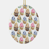 水彩入りカップケーキ セラミックオーナメント (右)