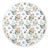 水彩入りカップケーキ セラミックノブ (正面)