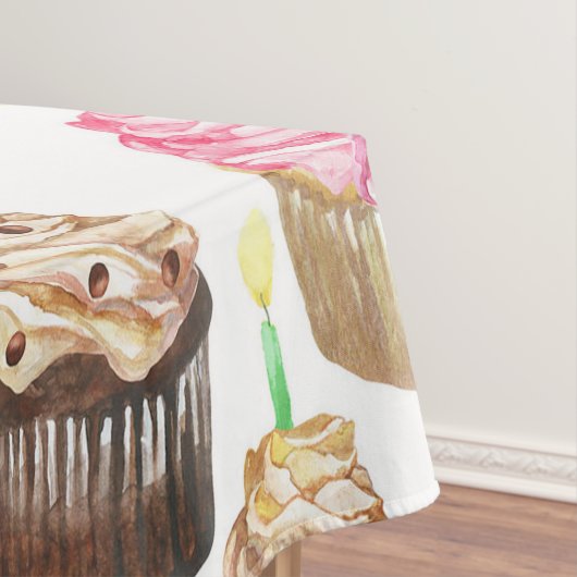 水彩入りカップケーキ テーブルクロス (インサイチュ)