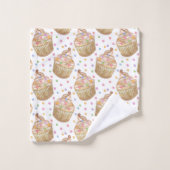 水彩入りカップケーキ バスタオルセット (ウォッシュタオル)