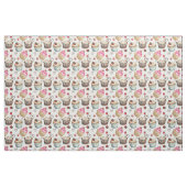 水彩入りカップケーキ ファブリック (ファットクウォーター)