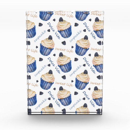 水彩入りカップケーキ フォトブロック (正面)