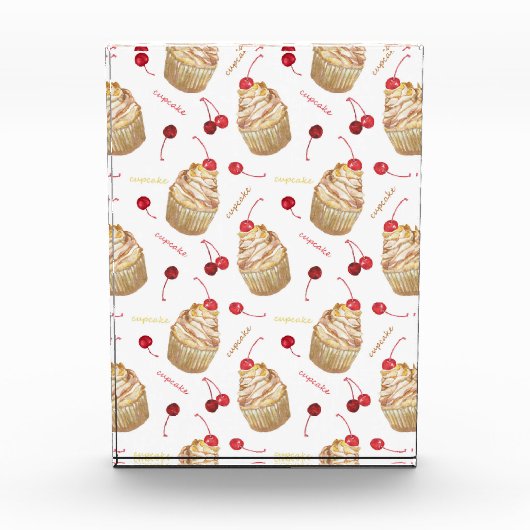 水彩入りカップケーキ フォトブロック (正面)