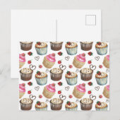 水彩入りカップケーキ ポストカード (正面/裏面)