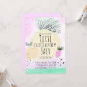 水彩全誕生日果実手描きパーティー カード (正面/裏面インサイチュ)