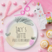 水彩全誕生日果実手描きパーティー ペーパープレート (パーティー)