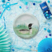 水彩共通ルーンバードアート自然 ペーパープレート (パーティー)