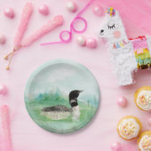 水彩共通ルーンバードアート自然 ペーパープレート (パーティー)