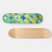 水彩円オーバーラップパターンカスタム スケートボード (横)