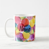 水彩円スタイルセラミックノベルティ コーヒーマグカップ (左)