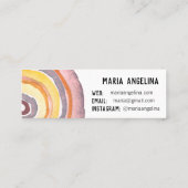 水彩円ニュートラルリングや輪抽象芸術暖 スキニー名刺 (裏面)