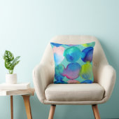 水彩円パターン抽象芸術アートカッコいいカラー クッション (椅子)