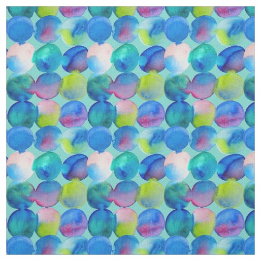 水彩円パターン抽象芸術アートカッコいいカラー ファブリック (見本)