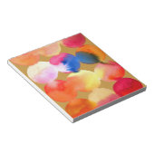 水彩円パターン抽象芸術アート暖色 ノートパッド (アングル)