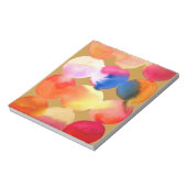 水彩円パターン抽象芸術アート暖色 ノートパッド (回転)