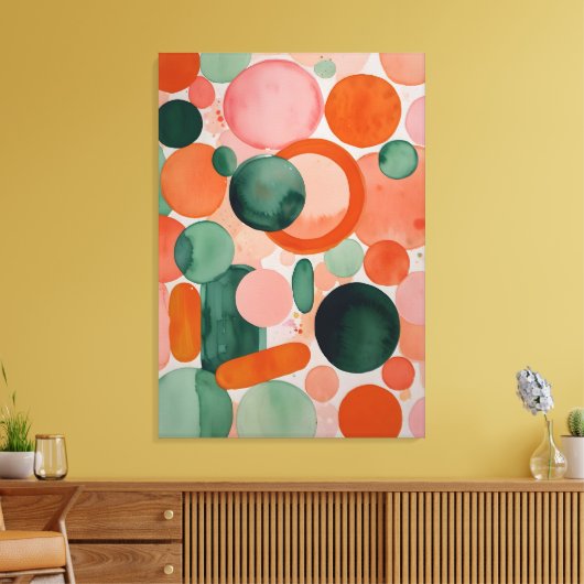 水彩円 キャンバスプリント (インサイチュ (リビング))