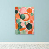 水彩円 キャンバスプリント (インサイチュ (ウッドフロア))