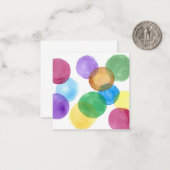 水彩円 ノートカード (正面/裏面インサイチュ)