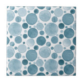 水彩円 – 青 タイル (正面)