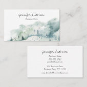 水彩冒険ウッドランドパインフォレスト 名刺 (正面/裏面)