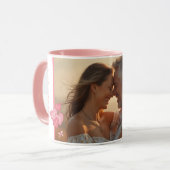 水彩写真とメッセージ(ソフトカラー) マグカップ (正面左)