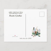 水彩写真を期待するクリスマスランタン 案内ポストカード (裏面)