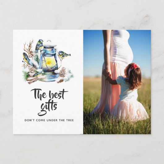 水彩写真を期待するクリスマスランタン 案内ポストカード (正面)