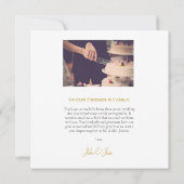 水彩写真エフェクト、結婚のサンキューカード サンキューカード (裏面)