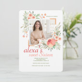 水彩写真エレガントフレーム招待状 招待状 (スタンド正面)